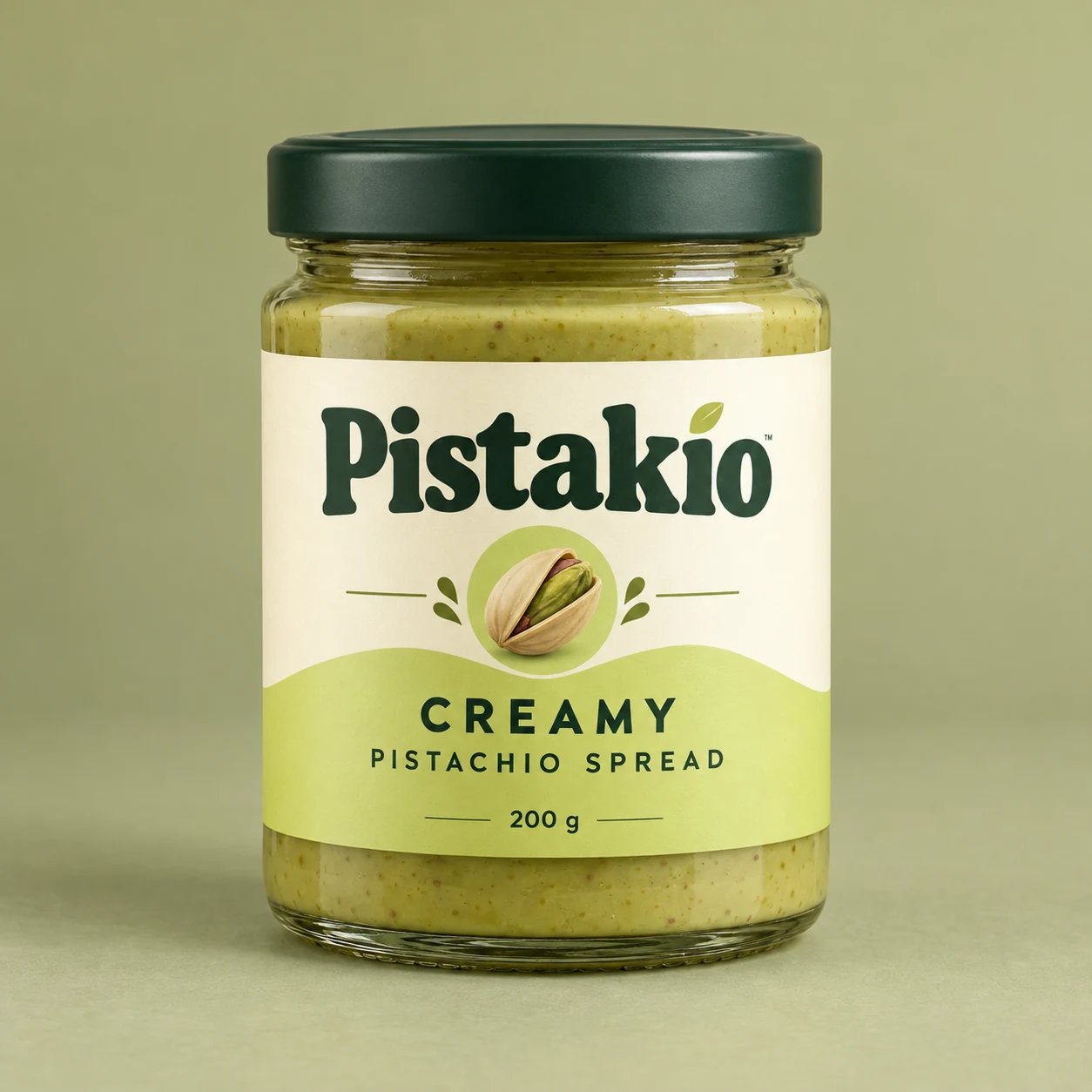 Original Pistakio packaging mockup for Creamy Pistachio Spread